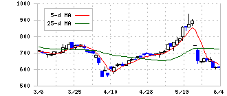 アイ・アールジャパンホールディングス(6035)の日足チャート