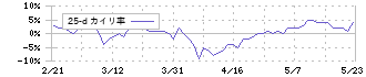 大和コンピューター(3816)の乖離率(25日)