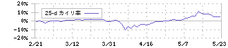 ランドコンピュータ(3924)の乖離率(25日)