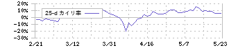 ペイクラウドホールディングス(4015)の乖離率(25日)